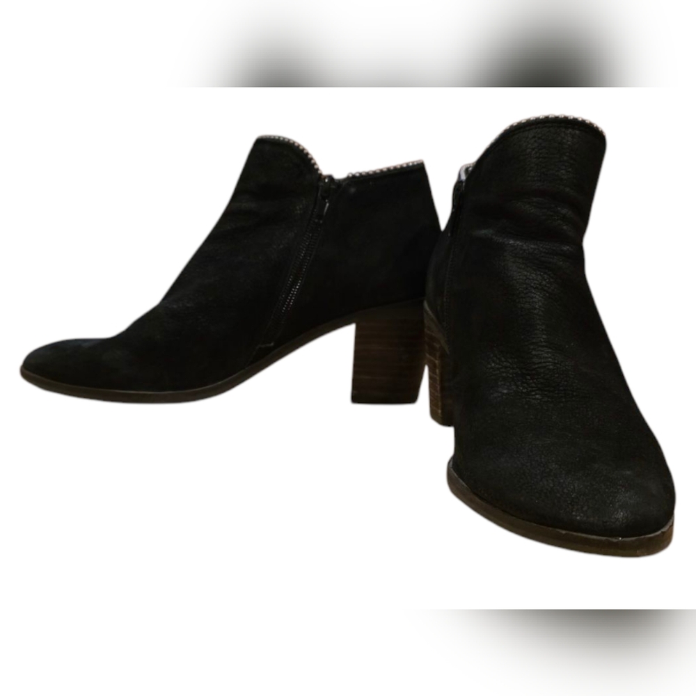 Lucky Brand - Heel Boots - Ankle Booties - Black Leather - Size 8M